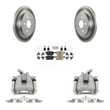 Rear Brake Caliper Coat Rotor And Ceramic Pad Kit For Toyota Corolla Matrix Pontiac Vibe KCG-100766N