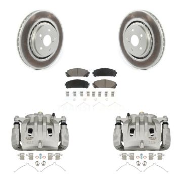 Front Disc Brake Caliper Coat Rotors & Ceramic Pad Kit For 2022 Lexus NX350h NX350 NX250 KCG-100767C