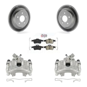Rear Disc Brake Caliper Coated Rotors And Ceramic Pads Kit For Ford Focus KCG-100770N