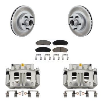 Front Brake Caliper Coat Rotor & Ceramic Pad Kit For Ford Ranger Mazda B3000 B2300 B4000 KCG-100772C
