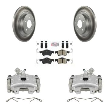 Rear Disc Brake Caliper Coated Rotors And Ceramic Pads Kit For Mazda 5 KCG-100772N