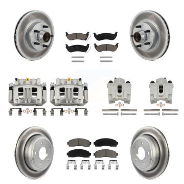 Front Rear Brake Caliper Coat Rotor Ceramic Pad Kit (10Pc) For 2010-2011 Ford Ranger RWD KCG-100773C