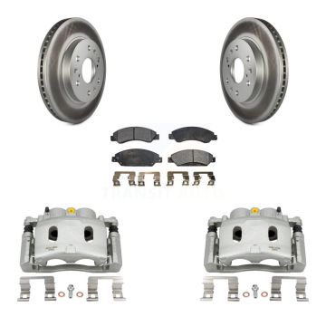 Front Brake Caliper Coat Rotor Semi-Metallic Pad Kit For Chevrolet Avalanche Cadillac XL KCG-100775P