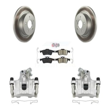 Rear Disc Brake Caliper Coated Rotors And Ceramic Pads Kit For Volvo S40 C30 V50 C70 KCG-100776N