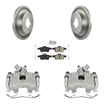 Rear Disc Brake Caliper Coated Rotors And Ceramic Pads Kit For Mazda 3 Sport KCG-100780N