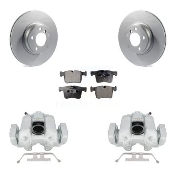 Front Disc Brake Caliper Coated Rotors And Ceramic Pads Kit For BMW 330e KCG-100781T