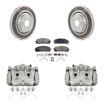 Front Disc Brake Caliper Coat Rotors & Ceramic Pad Kit For 2022 Lexus NX350h NX350 NX250 KCG-100782T