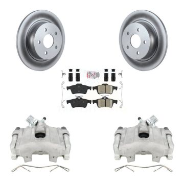 Rear Disc Brake Caliper Coated Rotors And Ceramic Pads Kit For Ford Escape C-Max KCG-100784N