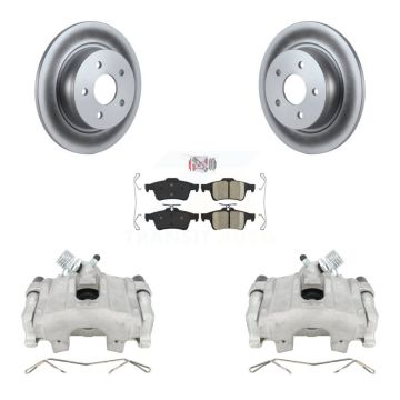 Rear Disc Brake Caliper Coated Rotors And Ceramic Pads Kit For Ford Escape C-Max KCG-100785N