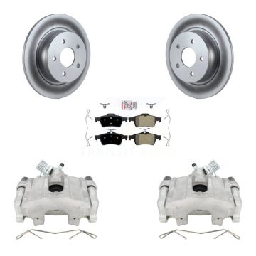 Rear Disc Brake Caliper Coated Rotors And Semi-Metallic Pads Kit For Ford Escape C-Max KCG-100786N