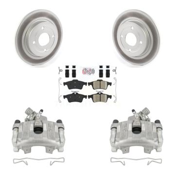 Rear Disc Brake Caliper Coated Rotor And Ceramic Pad Kit For 2018-2022 Ford EcoSport AWD KCG-100787N