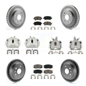 Front Rear Brake Caliper Coat Rotors Ceramic Pad Kit (10Pc) For Chevrolet Malibu Limited KCG-100789C