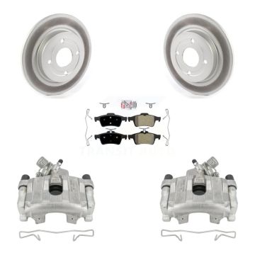 Rear Disc Brake Caliper Coat Rotor Semi-Metallic Pad Kit For 2018-2022 Ford EcoSport AWD KCG-100791N