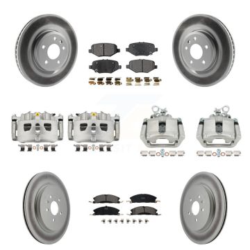 Front Rear Brake Caliper Coat Rotors Ceramic Pad Kit (10Pc) For 2013 Ford Explorer Sport KCG-100805T