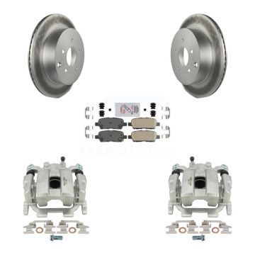 Rear Brake Caliper Coat Rotor Ceramic Pad Kit For Nissan Murano Pathfinder INFINITI QX60 KCG-100813N