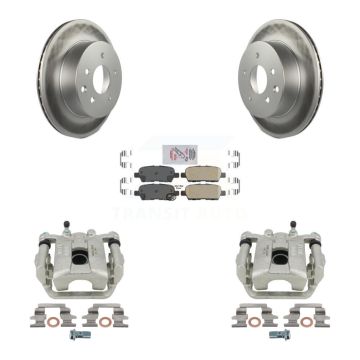 Rear Disc Brake Caliper Coated Rotor And Ceramic Pad Kit For Nissan Rogue X-Trail Select KCG-100815N