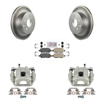 Rear Disc Brake Caliper Coated Rotor And Ceramic Pad Kit For Nissan Rogue X-Trail Select KCG-100816N