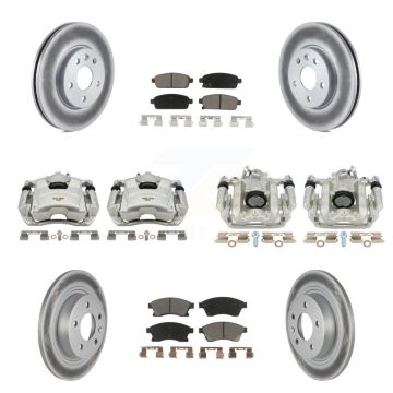 Front Rear Brake Caliper Coat Rotor Ceramic Pad Kit (10Pc) For 13 Chevrolet Cruze LT/LTZ KCG-100817C