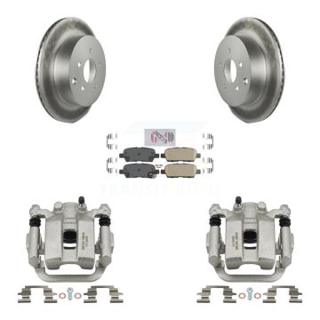 Rear Disc Brake Caliper Coated Rotors And Ceramic Pads Kit For Nissan Murano Quest KCG-100823N