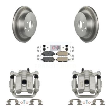 Rear Disc Brake Caliper Coated Rotors And Ceramic Pads Kit For Nissan Murano Quest KCG-100824N