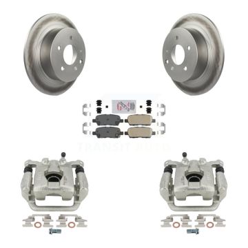 Rear Disc Brake Caliper Coated Rotors And Ceramic Pads Kit For Nissan Altima Maxima KCG-100828N