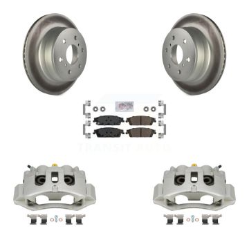 Rear Disc Brake Caliper Coated Rotor And Semi-Metallic Pad Kit For Chevrolet Suburban HD KCG-100835N