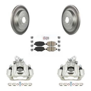 Rear Brake Caliper Coat Rotors Ceramic Pad Kit For Ford Explorer Flex Taurus Lincoln MKT KCG-100849N