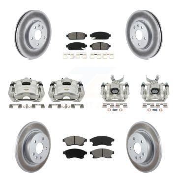 Front Rear Brake Caliper Coat Rotor And Semi-Metallic Pad Kit (10Pc) For Chevrolet Sonic KCG-100860S