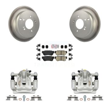Rear Disc Brake Caliper Coated Rotor And Ceramic Pad Kit For Hyundai Tucson Kia Sportage KCG-100871N