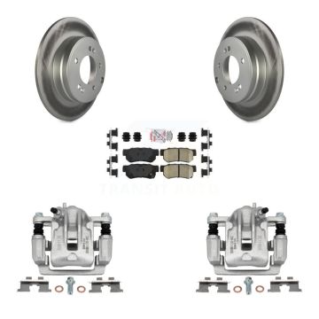 Rear Disc Brake Caliper Coat Rotor Ceramic Pad Kit For 2006 Hyundai Sonata 3.3L To 03 06 KCG-100874N
