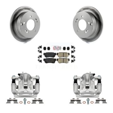 Rear Brake Caliper Coat Rotor And Ceramic Pad Kit For Hyundai Sonata Kia Optima Magentis KCG-100875N