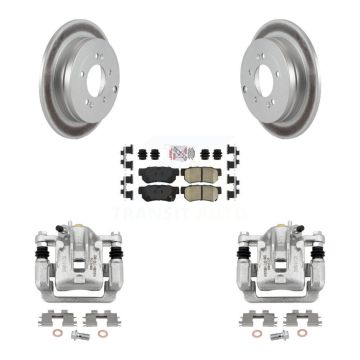 Rear Disc Brake Caliper Coated Rotors And Ceramic Pads Kit For 2006-2009 Hyundai Azera KCG-100880N