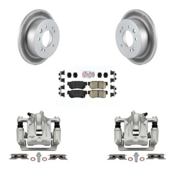 Rear Disc Brake Caliper Coated Rotors And Ceramic Pads Kit For Hyundai Elantra KCG-100882N