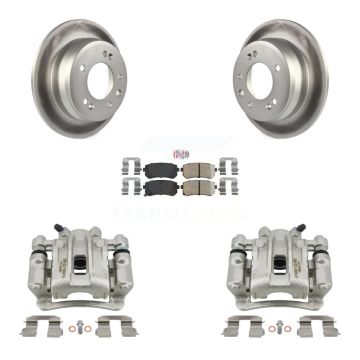 Rear Disc Brake Caliper Coated Rotors And Ceramic Pads Kit For Hyundai Elantra KCG-100885N