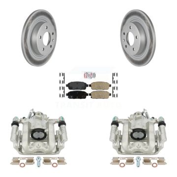 Rear Brake Caliper Coat Rotors Ceramic Pad Kit For Chevrolet Cruze Orlando Volt Cadillac KCG-100889N