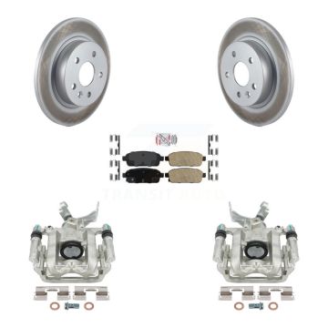 Rear Disc Brake Caliper Coat Rotor Ceramic Pad Kit For Chevrolet Trax Buick Encore Sonic KCG-100893N