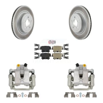 Rear Disc Brake Caliper Coat Rotor Ceramic Pad Kit For Dodge Charger With Police Package KCG-100900N