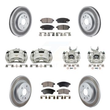 Front Rear Brake Caliper Coat Rotor And Semi-Metallic Pad Kit (10Pc) For Chevrolet Sonic KCG-100902P