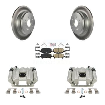 Rear Disc Brake Caliper Coated Rotors And Ceramic Pads Kit For Acura MDX ZDX KCG-100905N