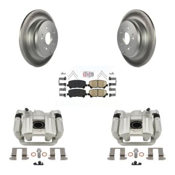 Rear Disc Brake Caliper Coated Rotors And Ceramic Pads Kit For 2011-2017 Honda Odyssey KCG-100907N