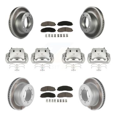 Front Rear Brake Caliper Coat Rotor And Ceramic Pad Kit (10Pc) For Ford F-450 Super Duty KCG-100912C