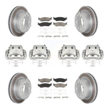 Front Rear Brake Caliper Coat Rotor & Ceramic Pad Kit (10Pc) For International TerraStar KCG-100913C