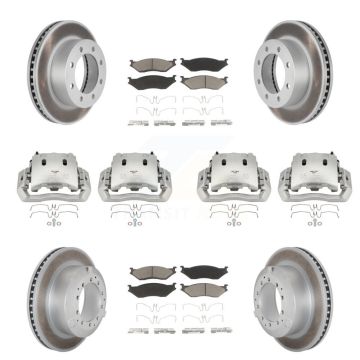 Front Rear Brake Caliper Coat Rotor And Ceramic Pad Kit (10Pc) For Ford F-450 Super Duty KCG-100914C