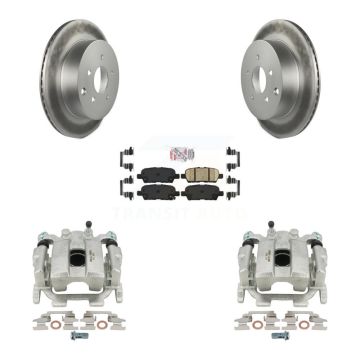 Rear Disc Brake Caliper Coated Rotors And Ceramic Pads Kit For INFINITI Q50 Q60 QX70 KCG-100919N