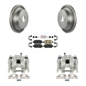 Rear Disc Brake Caliper Coated Rotors And Ceramic Pads Kit For INFINITI Q50 Q60 QX70 KCG-100920N