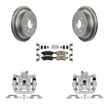 Rear Brake Caliper Coat Rotors Ceramic Pad Kit For Nissan Frontier Xterra Suzuki Equator KCG-100941N