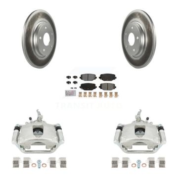 Rear Disc Brake Caliper Coat Rotor And Semi-Metallic Pad Kit For 2014-2020 Dodge Journey KCG-100942N