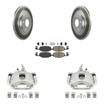 Rear Disc Brake Caliper Coated Rotors And Ceramic Pads Kit For 2014-2020 Dodge Journey KCG-100943N