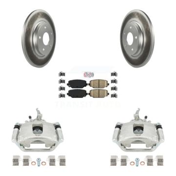 Rear Disc Brake Caliper Coated Rotors And Ceramic Pads Kit For 2014-2020 Dodge Journey KCG-100944N