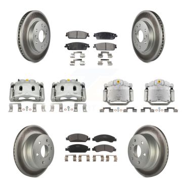 Front Rear Brake Caliper Coat Rotors Ceramic Pad Kit (10Pc) For Chevrolet Silverado 1500 KCG-100944T